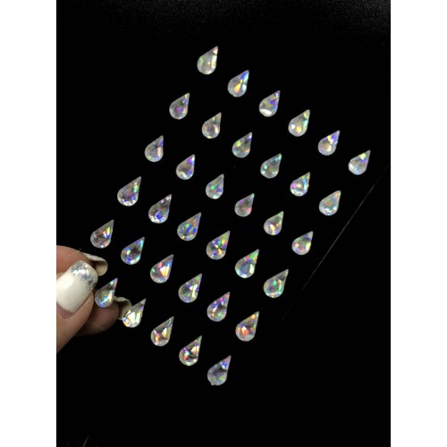 Tear mole Rhinestone sticker for women girls stage performance Eye Makeup Drop-shaped Forehead Adhesive Eyebrow Adhesive Face Jewelry